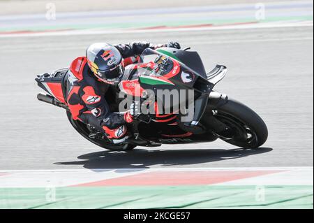 Andrea Dovizioso Italia e Aprilia Racing Team Gresini durante i test privati MotoGP sul circuito Mondiale di Misano il 24 giugno 2021. (Foto di Lorenzo di Cola/NurPhoto) Foto Stock