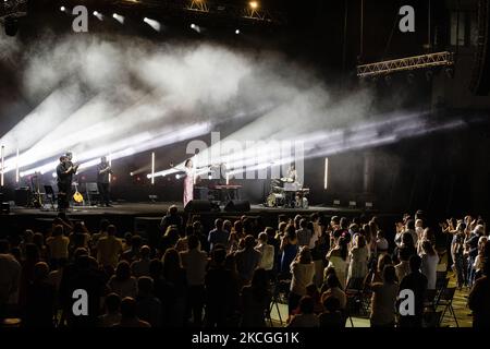 La cantante portoghese Ana Moura, presenta in concerto all'Arena Super Bock, a Porto, il 25th giugno 2021, Porto, Portogallo (Foto di Rita Franca/NurPhoto) Foto Stock