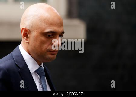 Il 30 giugno 2021, il nuovo Segretario di Stato per la Salute e l'assistenza sociale Sahid Javid, deputato del Partito conservatore per Bromsgrove, lascia Downing Street 10 a Londra, Inghilterra. (Foto di David Cliff/NurPhoto) Foto Stock