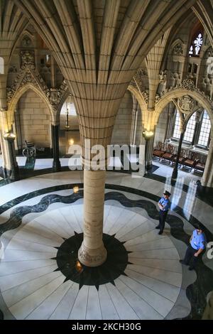 Sala d'onore nell'edificio del Parlamento canadese a Ottawa, Ontario, Canada, il 11 agosto 2008. (Foto di Creative Touch Imaging Ltd./NurPhoto) Foto Stock