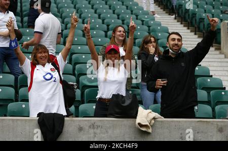 Inghilterra fan durante l'International friendly tra Inghilterra e Canada al Twickenham Stadium , Londra, Regno Unito il 10th luglio 2021 (Photo by Action Foto Sport/NurPhoto) Foto Stock