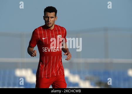 Oussama Idrissi di Siviglia durante la partita amichevole pre-stagione tra Siviglia CF e Coventry City alla Pinatar Arena il 17 luglio 2021 a Murcia, Spagna. (Foto di Jose Breton/Pics Action/NurPhoto) Foto Stock