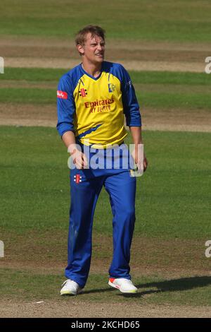 Scott Borthwick di Durham visto durante la partita Vitality Blast T20 tra Nottinghamshire e Durham a Trent Bridge, Nottingham, domenica 18th luglio 2021. (Foto di will Matthews/MI News/NurPhoto) Foto Stock