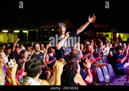 Bugo suona dal vivo al Circolo Magnolia il 18 luglio 2021 a Milano. (Foto di Alessandro Bremec/NurPhoto) Foto Stock