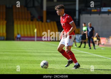 Josh Barnes della Foresta di Nottingham in azione durante la partita amichevole pre-stagione tra Port vale e la Foresta di Nottingham al vale Park, Burslem Sabato 17th Luglio 2021. (Foto di Jon Hobley/MI News/NurPhoto) Foto Stock