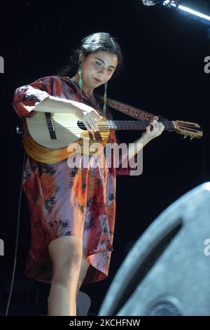 La cantante messicana Silvana Estrada in concerto al Jazz Palacio Real 2021 di Madrid, Spagna, il 20 luglio 2021 (Foto di Oscar Gonzalez/NurPhoto) Foto Stock