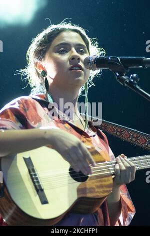 La cantante messicana Silvana Estrada in concerto al Jazz Palacio Real 2021 di Madrid, Spagna, il 20 luglio 2021 (Foto di Oscar Gonzalez/NurPhoto) Foto Stock