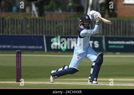 Graham Clark di Durham ha piombato durante la partita della Royal London One Day Cup tra Kent e Durham al County Ground di Beckenham, Regno Unito, il 22nd luglio 2021. (Foto di will Matthews/MI News/NurPhoto) Foto Stock