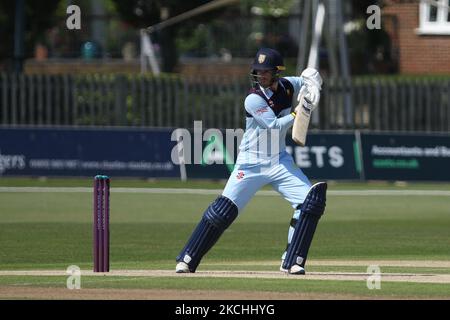 Graham Clark di Durham ha piombato durante la partita della Royal London One Day Cup tra Kent e Durham al County Ground di Beckenham, Regno Unito, il 22nd luglio 2021. (Foto di will Matthews/MI News/NurPhoto) Foto Stock