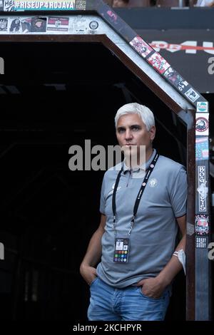 il direttore dello sport Andreas Bornemann del FC St. Pauli ha rilasciato un'intervista prima della seconda partita della Bundesliga tra il FC St. Pauli e Holstein Kiel al Millerntor-Stadium il 25 luglio 2021 ad Amburgo, Germania. (Foto di Peter Niedung/NurPhoto) Foto Stock