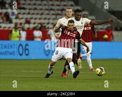 Lucas da Cunha durante la amichevole partita tra Nizza e Milano a Nizza, il 31 luglio 2021. (Foto di Loris Roselli/NurPhoto) Foto Stock