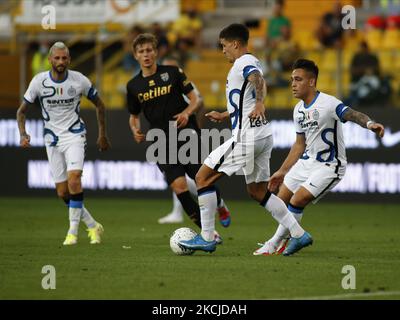 Martin Satriano durante la partita amichevole pre-stagione tra Parma Calcio e FC Internazionale allo Stadio Ennio Tardini il 08 agosto 2021 a Parma. (Foto di Loris Roselli/NurPhoto) Foto Stock