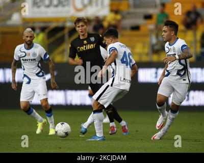 Martin Satriano durante la partita amichevole pre-stagione tra Parma Calcio e FC Internazionale allo Stadio Ennio Tardini il 08 agosto 2021 a Parma. (Foto di Loris Roselli/NurPhoto) Foto Stock