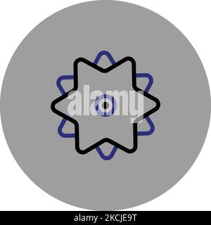 Icona Impostazioni icona Nero e Blu icona vettoriale sfondo grigio icona Android Imposta immagine vettoriale icona forma circolare file Illustrator file EPS Illustrazione Illustrazione Vettoriale
