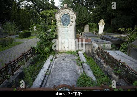 Vista del cimitero romano-cattolico di Buitenveldert ad Amsterdam, nei Paesi Bassi, il 14 agosto 2021. (Foto di Oscar Gonzalez/NurPhoto) Foto Stock