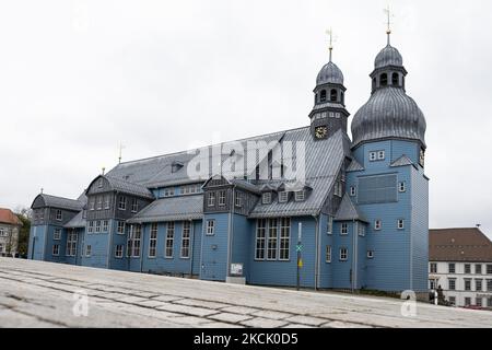 Clausthal Zellerfeld, Germania. 04th Nov 2022. La Chiesa di mercato dello Spirito Santo. Il nuovo organo della chiesa lignea più grande della Germania sarà inaugurato nel primo Avvento. Credit: Swen Pförtner/dpa/Alamy Live News Foto Stock