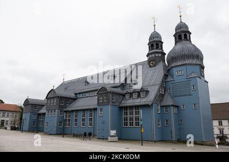 Clausthal Zellerfeld, Germania. 04th Nov 2022. La Chiesa di mercato dello Spirito Santo. Il nuovo organo della chiesa lignea più grande della Germania sarà inaugurato nel primo Avvento. Credit: Swen Pförtner/dpa/Alamy Live News Foto Stock