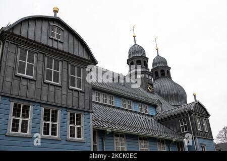 Clausthal Zellerfeld, Germania. 04th Nov 2022. La Chiesa di mercato dello Spirito Santo. Il nuovo organo della chiesa lignea più grande della Germania sarà inaugurato nel primo Avvento. Credit: Swen Pförtner/dpa/Alamy Live News Foto Stock