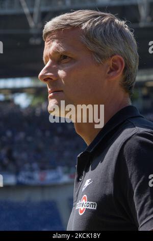 L'allenatore capo Ruediger Ziehl di TSV Havelse guarda su Prior the 3. Liga partita tra TSV Havelse e 1. FC Magdeburg all'HDI-Arena il 14 agosto 2021 ad Hannover, Germania. (Foto di Peter Niedung/NurPhoto) Foto Stock