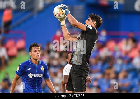 Bono durante la Liga partita tra Getafe CF e Sevilla FC al Coliseum Alfonso Perez il 23 agosto 2021 a Getafe, Spagna. (Foto di Rubén de la Fuente Pérez/NurPhoto) Foto Stock