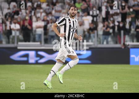 Manuel Locatelli della Juventus in azione durante la Serie A match tra Juventus e Empoli FC allo Stadio Allianz il 28 agosto 2021 a Torino. (Foto di Giuseppe Cottini/NurPhoto) Foto Stock