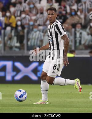 Danilo della Juventus in azione durante la Serie A match tra Juventus e Empoli FC allo Stadio Allianz il 28 agosto 2021 a Torino. (Foto di Giuseppe Cottini/NurPhoto) Foto Stock