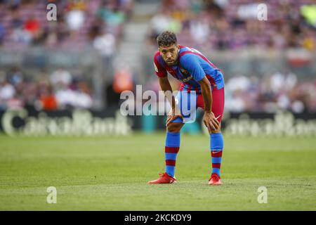 18 Jordi Alba del FC Barcelona durante la partita de la Liga Santader tra FC Barcelona e Getafe CF allo stadio Camp Nou il 29 agosto 2021 a Barcellona. (Foto di Xavier Bonilla/NurPhoto) Foto Stock