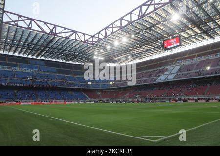 Veduta generale all'interno dello Stadio San Siro prima della Serie A match tra AC Milan e Cagliari Calcio, il 29 2021 agosto, Milano (Foto di Mairo Cinquetti/NurPhoto) Foto Stock