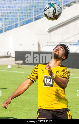 Immanuel Pherai di Borussia Dortmund II controlla la palla durante gli anni '3. Liga match tra TSV Havelse e Borussia Dortmund II all'HDI-Arena il 05 settembre 2021 ad Hannover, Germania. (Foto di Peter Niedung/NurPhoto) Foto Stock