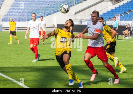 Immanuel Pherai di Borussia Dortmund II controlla la palla durante gli anni '3. Liga match tra TSV Havelse e Borussia Dortmund II all'HDI-Arena il 05 settembre 2021 ad Hannover, Germania. (Foto di Peter Niedung/NurPhoto) Foto Stock