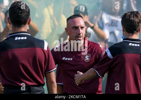 Franck Ribery si presenta come la nuova firma per US Salernitana 1919 allo Stadio Arechi di Salerno, Italia, il 6 settembre 2021. (Foto di Giuseppe Maffia/NurPhoto) Foto Stock