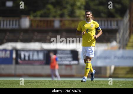 Vladimir Screciu durante il test match tra Romania U21 e FC Buzau, giocato a Bucarest, Romania, Sabato, 04 settembre 2021. (Foto di Alex Nicodim/NurPhoto) Foto Stock
