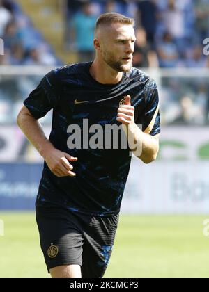 Milano Škriniar durante la Serie A match tra Sampdoria e Inter a Genova, il 12 settembre 2021 (Photo by Loris Roselli/NurPhoto) Foto Stock