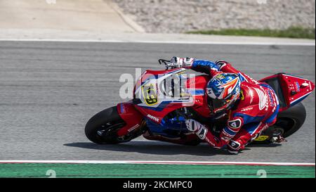 NÂ° 19 Alvaro Bautista durante il Mondiale Superbike - SBK Hyunday N Catalunya round FIM Superbike World Championship 2021 - Libere e Qualifiche il 17 settembre 2021 sul circuito di Barcellona-Catalunya a Barcellona, Spagna (Foto di otto Moretti/LiveMedia/NurPhoto) Foto Stock