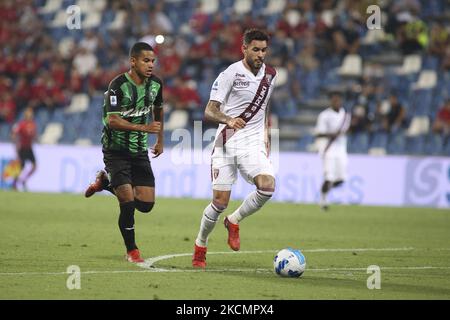 19 Antonio Sanabria -Torino in occasione del calcio italiano Serie A Match US Sassuolo vs Torino FC il 17 settembre 2021 allo stadio MAPEI di Reggio Emilia (Foto di Davide Casentini/LiveMedia/NurPhoto) Foto Stock