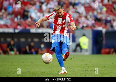 Hector Herrera di Atletico de Madrid5 in azione durante la partita la Liga tra Atletico de Madrid e Athletic Club Bilbao allo stadio Wanda Metropolitano di Madrid, Spagna. (Foto di DAX Images/NurPhoto) Foto Stock