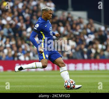 Thiago Silva di Chelsea durante la Premier League tra Tottenham Hotspur e Chelsea allo stadio Tottenham Hotspur , Londra, Inghilterra il 19h agosto 2021 (Photo by Action Foto Sport/NurPhoto) Foto Stock