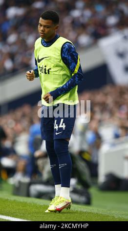 Tottenham Hotspur's Dane Scarlett durante la Premier League tra Tottenham Hotspur e Chelsea allo stadio Tottenham Hotspur , Londra, Inghilterra il 19h agosto 2021 (Photo by Action Foto Sport/NurPhoto) Foto Stock