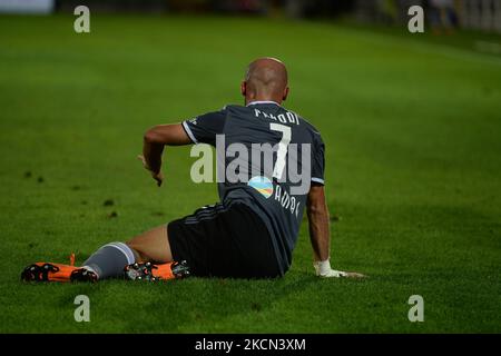 Luca Parodi dell'US Alessandria durante l'incontro di Serie B tra Alessandria Calcio e Ascoli Calcio ad Alessandria, il 19 settembre 2021 in Italia (Foto di Alberto Gandolfo/NurPhoto) Foto Stock