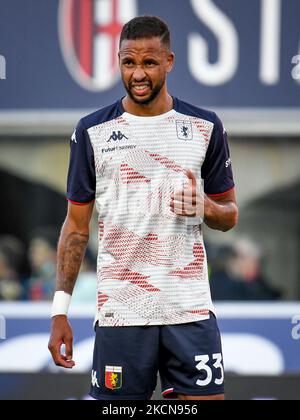 Junior Hernani (Genova) in occasione della Serie A Match Bologna FC vs Genova CFC il 21 settembre 2021 allo stadio Renato dall&#39;Ara di Bologna (Photo by Ettore Griffoni/LiveMedia/NurPhoto) Foto Stock