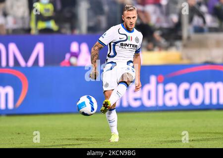 Federico Dimarco (Inter) durante la serie Di calcio italiano A match ACF Fiorentina vs Inter - FC Internazionale il 21 settembre 2021 allo stadio Artemio Franchi di Firenze (Photo by Lisa Guglielmi/LiveMedia/NurPhoto) Foto Stock