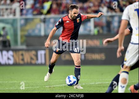 Milano Badelji Genoa CFC durante la Serie A 2021/22 match tra Genoa CFC e Hellas Verona FC allo Stadio Ferraris il 25 settembre 2021 a Genova. (Foto di Reporter Torino/LiveMedia/NurPhoto) Foto Stock