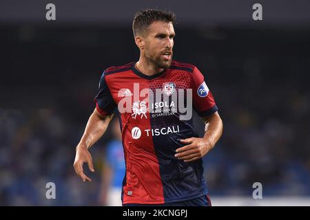 Kevin Strootman di Cagliari Calcio durante la Serie A match tra SSC Napoli e Cagliari Calcio allo Stadio Diego Armando Maradona Napoli Italia il 26 settembre 2021. (Foto di Franco Romano/NurPhoto) Foto Stock