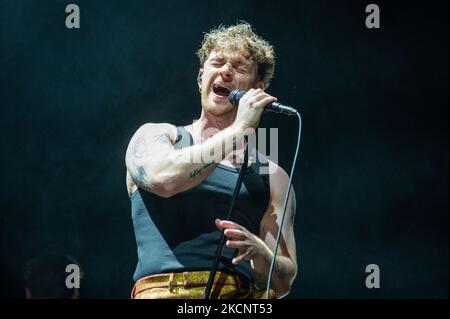 Tom Grennan in concerto all'Alexandra Palace Londra UK 30 settembre 2021 (Foto di Robin Pope/NurPhoto) Foto Stock