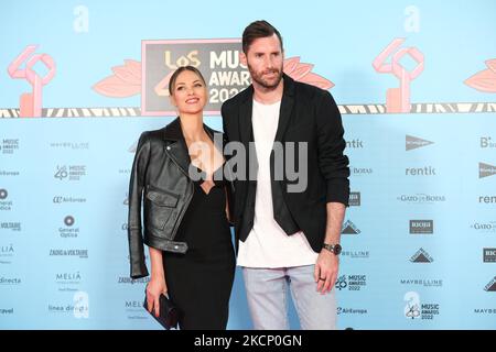 Madrid, Spagna. 04th Nov 2022. Helen Lindes e Rudy Fernandez partecipano al red carpet per i Music Awards 2022 del LOS40 al WiZink Center di Madrid. Credit: SOPA Images Limited/Alamy Live News Foto Stock