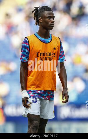 25 Camavigna del Real Madrid durante la partita della Liga Santader tra RCD Espanyol e Real Madrid allo stadio RCD il 03 ottobre 2021 a Barcellona. (Foto di Xavier Bonilla/NurPhoto) Foto Stock