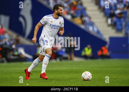 06 Nacho Fernandez del Real Madrid durante la partita la Liga Santader tra RCD Espanyol e Real Madrid allo stadio RCD il 03 ottobre 2021 a Barcellona. (Foto di Xavier Bonilla/NurPhoto) Foto Stock