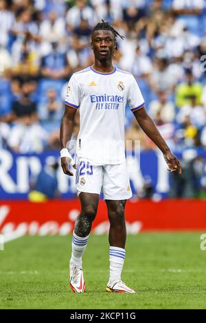 25 Camavigna del Real Madrid durante la partita la Liga Santader tra RCD Espanyol e Real Madrid allo stadio RCD il 03 ottobre 2021 a Barcellona. (Foto di Xavier Bonilla/NurPhoto) Foto Stock