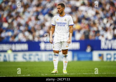 07 Eden Hazard of Real Madrid durante la partita la Liga Santader tra RCD Espanyol e Real Madrid allo stadio RCD il 03 ottobre 2021 a Barcellona. (Foto di Xavier Bonilla/NurPhoto) Foto Stock