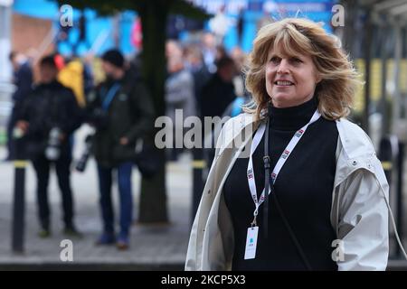 Rachel Johnson, sorella di Boris, il terzo giorno della Conferenza del Partito conservatore a Manchester Central, Manchester, martedì 5th ottobre 2021. (Foto di MI News/NurPhoto) Foto Stock